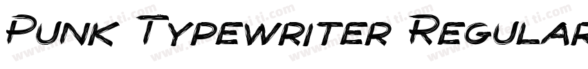 Punk Typewriter Regular字体转换